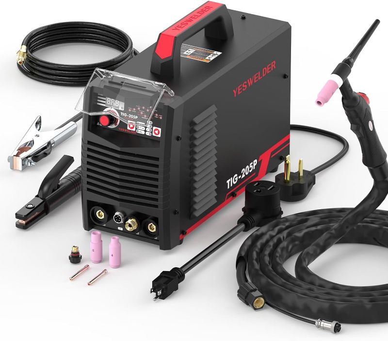 Photo 1 of 
Roll over image to zoom in






YESWELDER TIG Welder With Pulse 205Amp, STICK/DC TIG/PULSE TIG 3 In 1, 110&220V Dual Voltage TIG Welding Machine TIG-205P