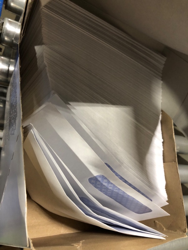Photo 1 of Amazon Basics #10 Security-Tinted Self-Seal Business Envelopes with Left Window, Peel & Seal Closure - 500-Pack, White Tint Peel & Seal Single Left Window Envelopes