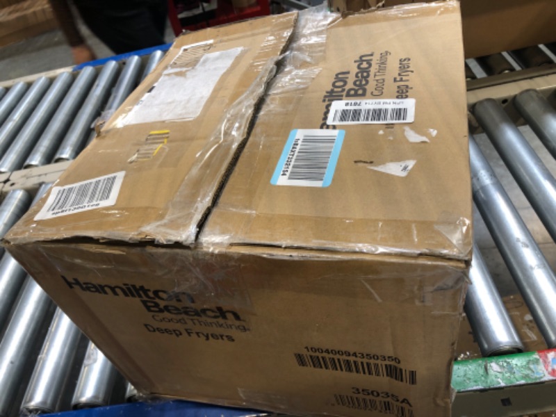 Photo 1 of **NON FUNCTIONING/SOLD AS PARTS**Hamilton Beach Professional Grade Electric Deep Fryer, XL Frying Basket, Lid with View Window, 1800 Watts, 19 Cups / 4.5 Liters Oil Capacity, Stainless Steel