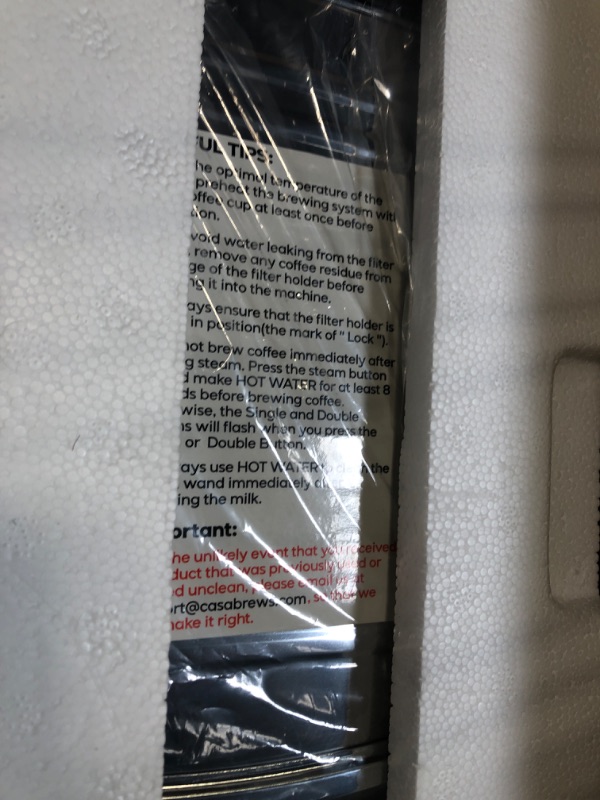 Photo 3 of CASABREWS Espresso Machine 20 Bar, Professional Espresso Maker Cappuccino Machine with Steam Milk Frother, Stainless Steel Espresso Coffee Machine with 49oz Removable Water Tank, Gift for Dad Mom