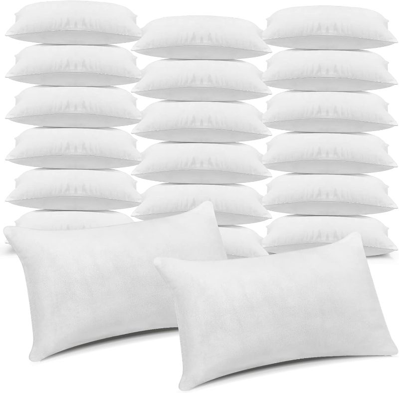 Photo 1 of 20 Pack Queen Size Pillows for Sleeping Soft Bed Pillow Inserts Hotel Pillows in Bulk for Stomach, Back and Side Sleepers Machine Washable, 30 x 19 Inches (new and use) 9 pillows
