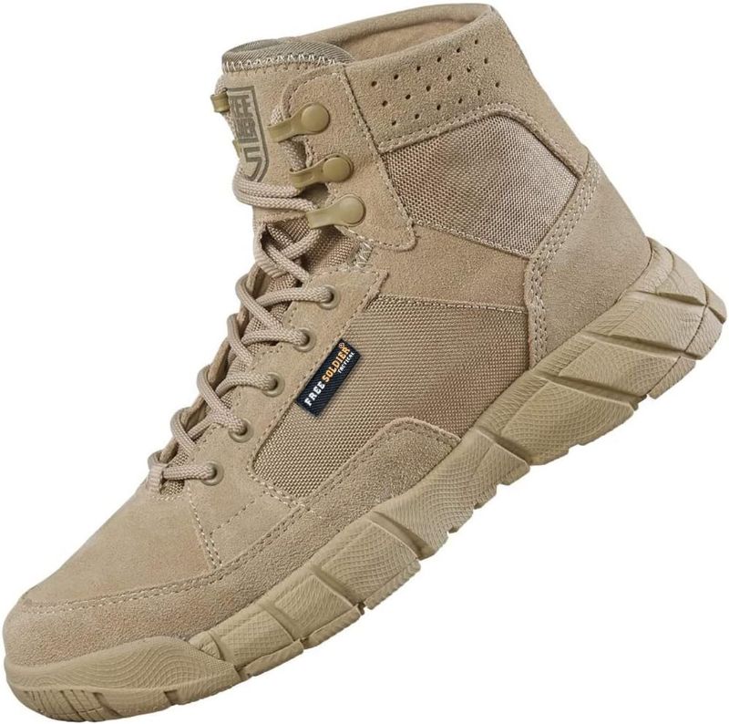 Photo 3 of **USED** FREE SOLDIER Waterproof Hiking Work Boots Men's Tactical Boots 6 Inches Lightweight Military Boots Breathable Desert Boots