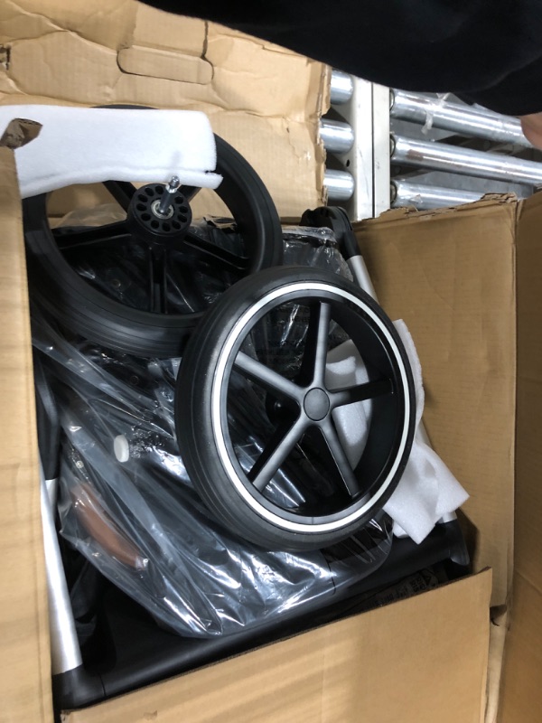 Photo 1 of Cybex Balios S Lux Stroller blue and black  FrontFacing or ParentFacing Seat Positions OneHand Fold Multiposition Recline Adjustable Leatherette Handlebar Infant Stroller for 6 Months+, 