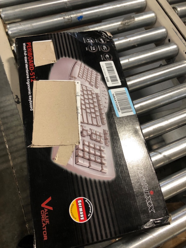 Photo 1 of Perixx PERIBOARD-512W Periboard-512 Ergonomic Split Keyboard - Natural Ergonomic Design - White - Bulky Size 19.09"X9.29"X1.73", US English Layout Wired White Keyboard