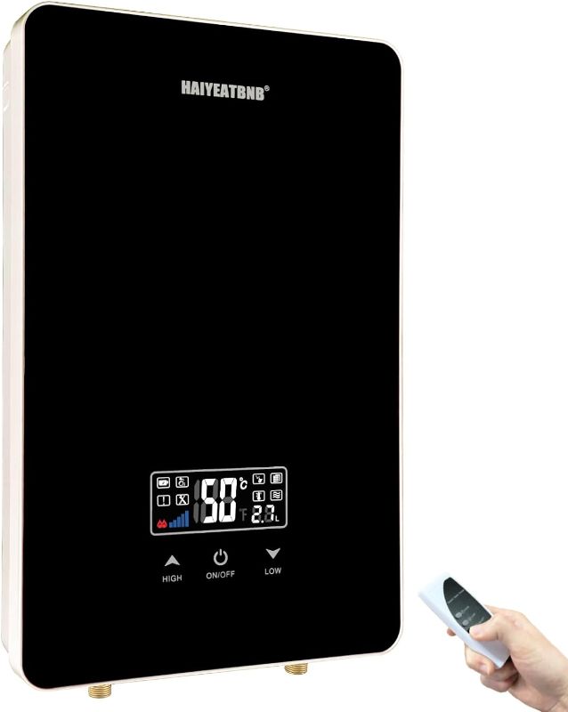 Photo 1 of 10kW/11kw/12kW Switchable 220V Tankless Water Heater Electric, On Demand Hot Water Heater, Capable of Switching Between Fahrenheit and Celsius Degrees, with Remote Control