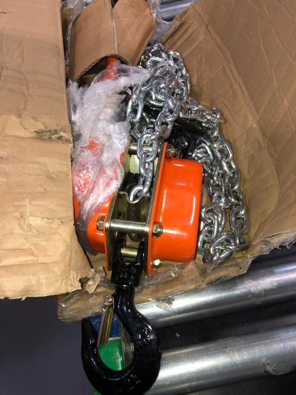 Photo 2 of 3300 lbs 20 ft Lever Chain Hoist, 1-1/2 Ton 6 M Alloy Steel G80 Chain Come Along Tool, Manual Lever Hoist Ratchet Chain Hoist with Hook Heavy Duty for Garages, Building, Warehouse, etc.