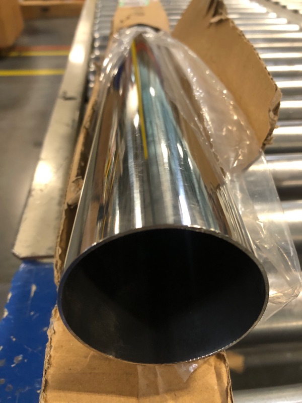 Photo 2 of FGJQEFG 2.5 Inch Straight DIY Custom Mandrel Exhaust Pipe Tube Pipe, 30 Inch Length, 2.5'' OD Mandrel Straight Pipe, T304 Stainless Steel, Universal Fitment - 1PC 2.5''OD-Straight-30''-1PC