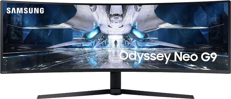 Photo 1 of SAMSUNG 49 inch Gaming Monitor, Ultrawide Curved Monitor, 240hz 1ms, Quantum Mini LED, G-Sync, Monitor Adjustable Height, HDR 2000, Odyssey Neo G9, G95NA (LS49AG952NNXZA) (Renewed