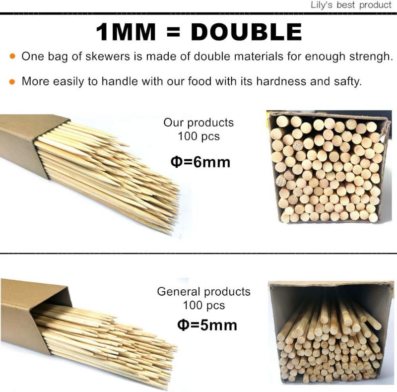 Photo 1 of HOPELF 30" Natural Bamboo Skewers Sticks for Marshmallows?S'Mores?BBQ?Kabob?Grilling?Barbecue?Roasting?Camping.More Size Choices 6"/8"/10"/12"/14"/36"(100 PCS