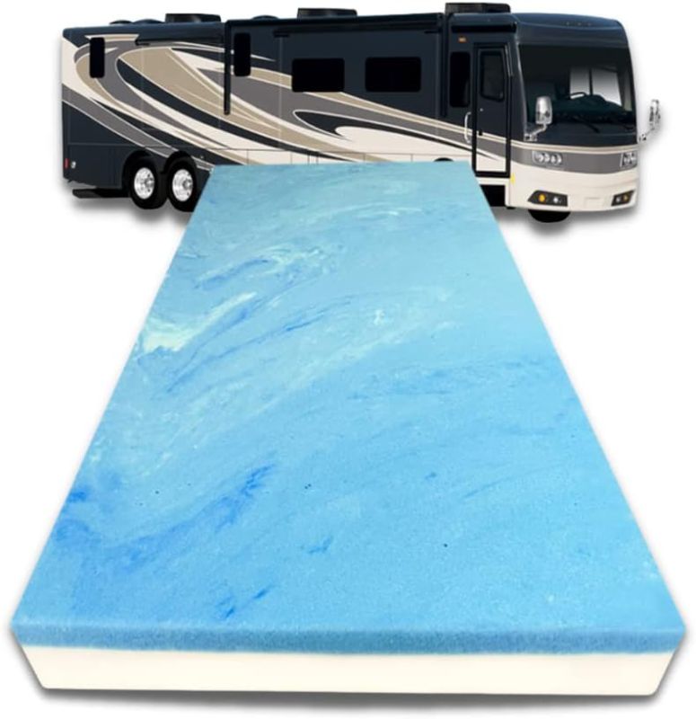 Photo 1 of 4.5 4.5 out of 5 stars 123
FoamRush 7-Inch Bunk (32" x 75") Cooling Gel Memory Foam RV Mattress Replacement, Medium Firm, Comfort, Pressure Relief Support, Made in USA, Travel Camper Trailer Truck, Cover Not Included