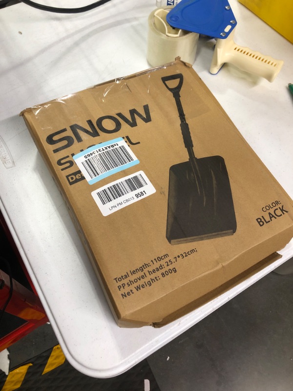 Photo 2 of Snow Shovel for Car Driveway, 2024 New Upgrade Snow Shovels for Snow Removal, Lightweight Portable Adjustable Large Capacity Shovel Perfect for Garden, Camping, Snowman Playing and Emergency(Black)