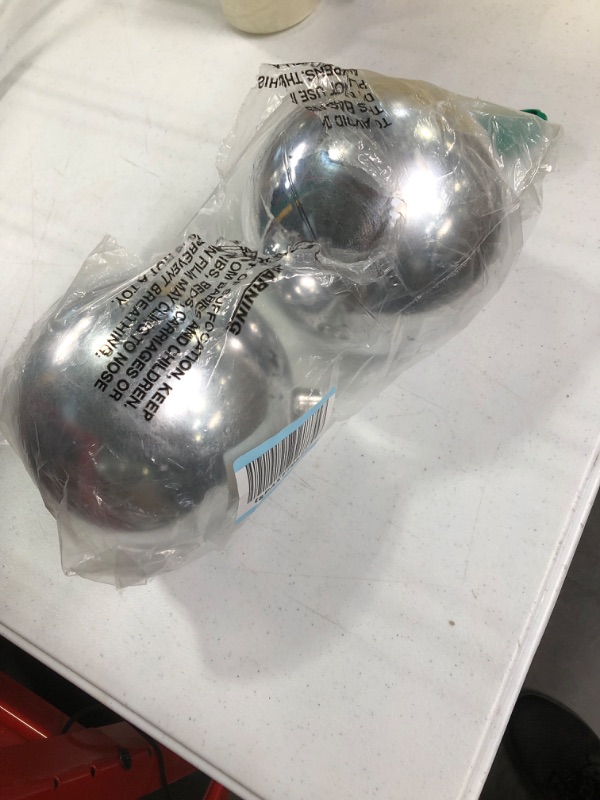 Photo 2 of [2 Pack] Christmas by Krebs Shiny Looking Glass Silver
