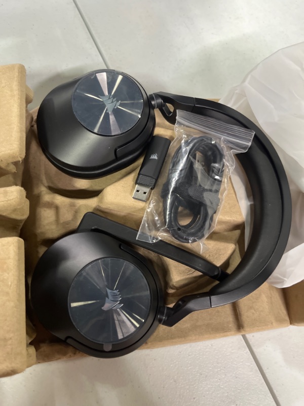 Photo 1 of CORSAIR HS55 WIRELESS Multiplatform Lightweight Gaming Headset With Bluetooth - Dolby 7.1 Surround Sound - iCUE Compatible - PC, PS5, PS4, Nintendo Switch, Mobile - Black HS55 Wireless/Bluetooth Carbon