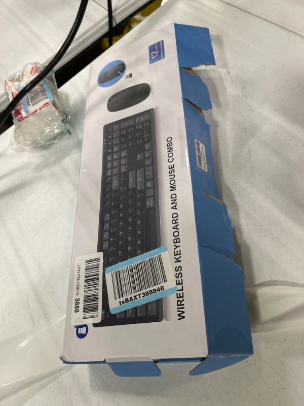 Photo 1 of Rechargeable Wireless Keyboard and Mouse Combo, EDJO 2.4GHz Ultra-Thin Full Size Keyboard, Silent Ergonomic Keyboard Mouse Set for Windows, Mac OS, Android, Compatible with Laptop, Desktop, iMac