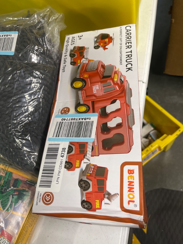 Photo 2 of Bennol Toddler Trucks Toys for Boys Age 1-3 3-5, 5 in 1 Fire Car Truck for Toddlers Boys Girls 1 2 3 4 5 6 Years Old, Toddler Boy Toys Christmas Birthday Gift Car Sets with Light Sound FIRE TRUCKS