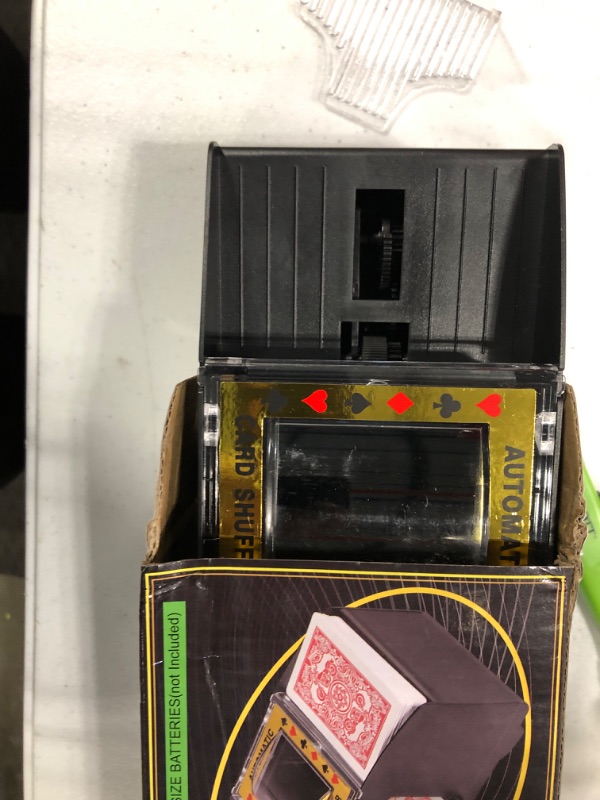 Photo 3 of **FOR PARTS** FEIERYA Automatic Card Shuffler,Playing Card Shuffler Electric for Poker UNO Card Game
