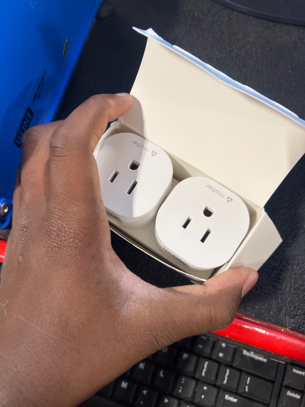 Photo 3 of **USED Not Compatible With Alexa** Meross Matter Smart Plug Mini, Easy Setup, 100% Privacy Smart Outlet, Compact Size, Support Apple Home, Alexa, Google Home with Schedule and Timer, App and Voice Control, 2.4G Wi-Fi Only (2 Pack) Matter Plug 2 Pack