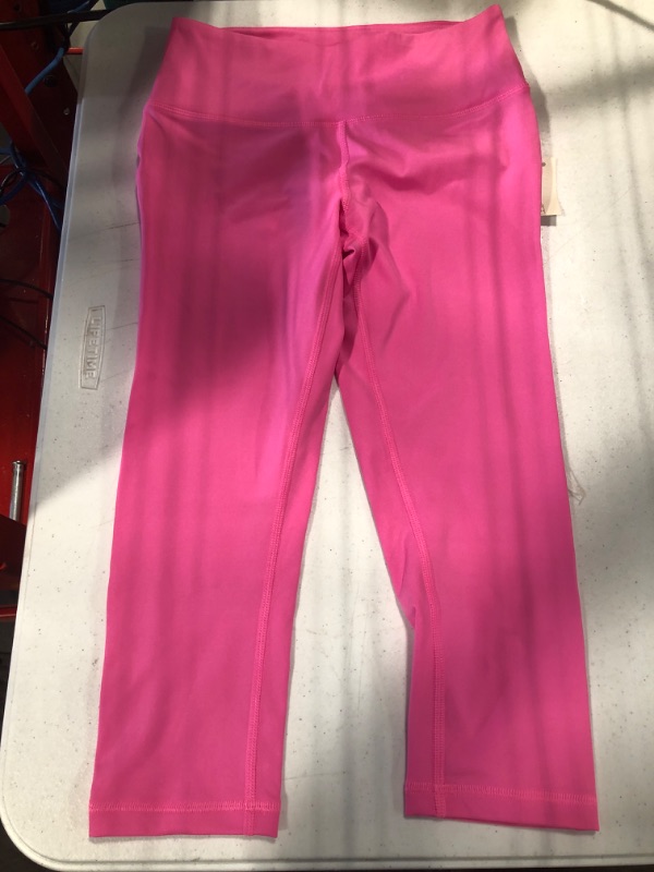 Photo 2 of Amazon Essentials Women's Active Sculpt Mid Rise Capri Legging X-Small Bright Pink