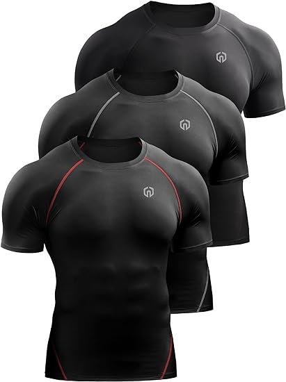 Photo 1 of NELEUS Men's Compression Baselayer Athletic Workout T Shirts Medium Size