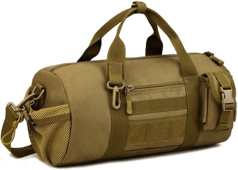 Photo 1 of *****similar***** Military Tactical Molle Duffle Bag Travel Sports Outdoor Gym Pack Army Carry On Bag Lightweight Tote Handbag for Camping Hiking or Other Outdoor Activities (Coyote Brown)