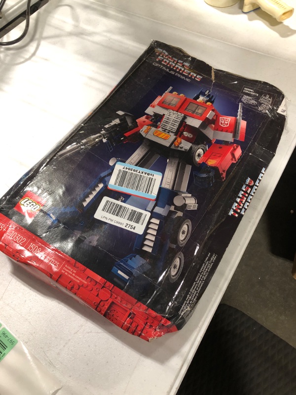 Photo 1 of LEGO Icons Optimus Prime 10302 Transformers Figure Set, Collectible Transforming 2-in-1 Robot and Truck Model Building Kit for Adults, Perfect for Display or Play Standard Packaging