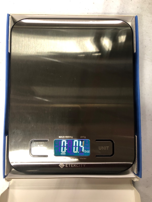 Photo 3 of *new open box**
Etekcity Food Kitchen Scale, Digital Grams and Ounces for Weight Loss, Baking, Cooking, Keto and Meal Prep, Small, 304 Stainless Steel