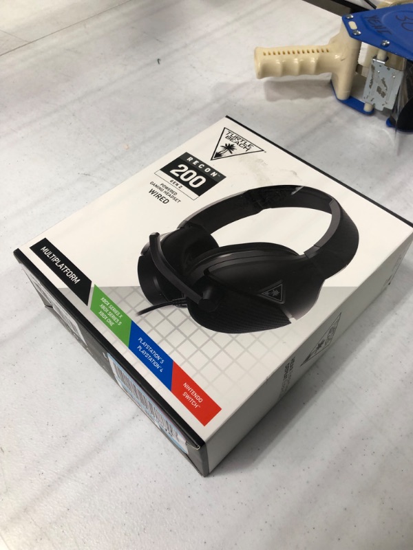 Photo 2 of **NEW OPEN BOX**
Turtle Beach Recon 200 Gen 2 Powered Gaming Headset for Xbox Series X, Series S & One, PlayStation 5, PS4, Nintendo Switch, Mobile, & PC with 3.5mm connection - Black Gen 2 Black