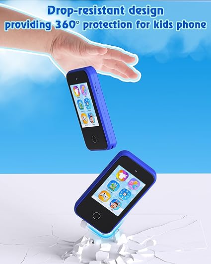 Photo 1 of dancingcow Kids Smart Phone for Boys Ages 3-7, Kids Cell Phone Toy with Learning Games for 3 4 5 6 7 Years Old Boys Birthday Gift, Toddler Play Phone with Dual Camera for Girls (Blue)