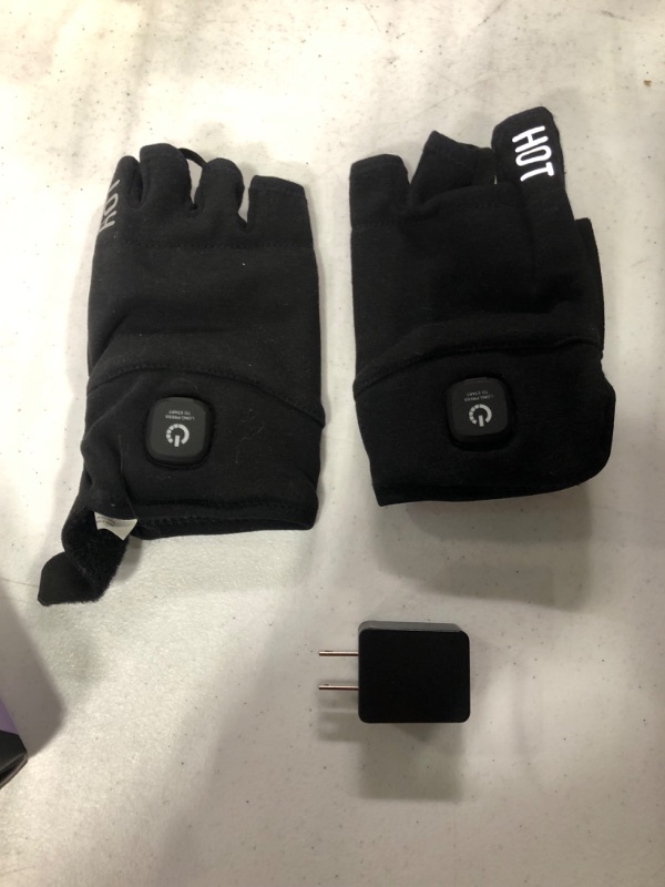 Photo 2 of *** missing charger, type seen in last photo***
uncn Heated Gloves Fingerless for Women Man Work Touchscreen Gloves for Winter Cold Weather Rechargeable Electric