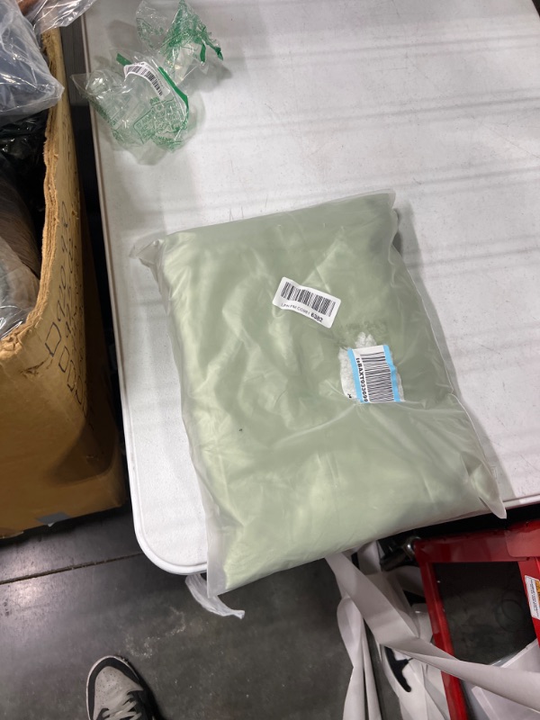 Photo 1 of **USED** TREELY 6 Piece Satin Sheets Full Size Silky Smooth Sage Green Satin Sheet Set with Deep Pocket, Satin Fitted Sheet, Flat Sheet, 4 Satin Pillowcase Full Sage Green