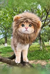 Photo 1 of New! Lion Mane Wig For Dog And Cat Costume Pet Adjustable Washable Comfortable