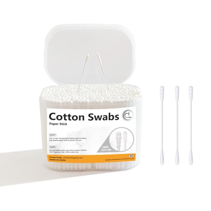 Photo 1 of 
1000 Count Mini Cotton Swabs, Spiral/Round Cotton Swab with Paper Stick for Personal Care and Cleaning