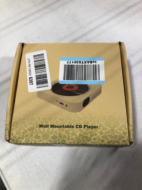Photo 1 of Portable CD Player with Bluetooth, Qoosea Wall Mountable CD Players Music Player Home Audio Boombox with Remote Control FM Radio Built-in HiFi Speakers LCD Display MP3 Headphone Jack AUX Input Output