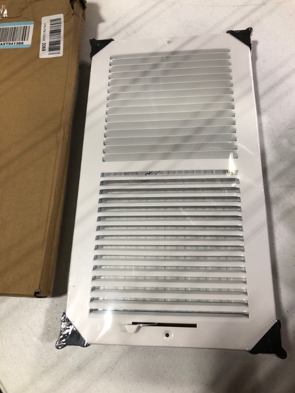 Photo 3 of 16 x 8 Steel Return Air Filter Grille for 1" Filter - Removable Face/Door - HVAC Duct Cover - Flat Stamped Face - White16 x 8