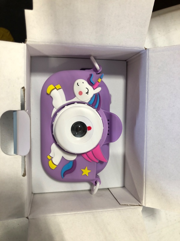 Photo 3 of Kids Camera Toddler Toys for Girls Boys, YEEHAO 32MP Dual Lens Digital Camera for 3 4 5 6 7 8 9 Year Old Girl Christmas Birthday Gifts, 1080P Selfie Video Camera for Kids with 32GB SD Card, Purple