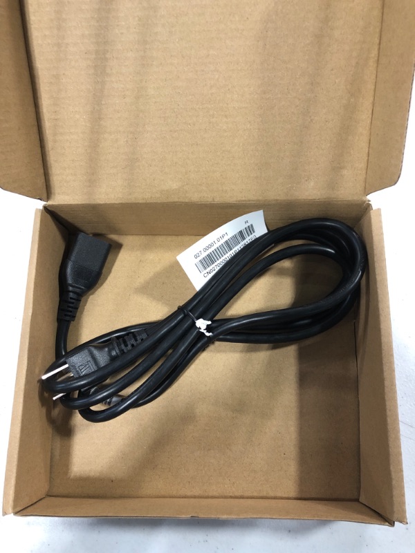 Photo 3 of Amazon Basics Computer Monitor TV Replacement Power Cord - 10-Foot, Black 10' 1-Pack Power Cord