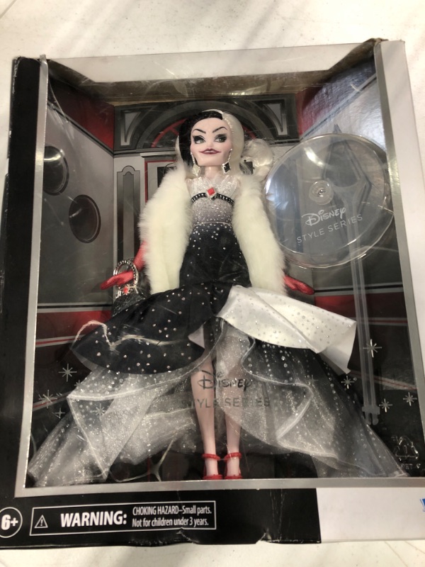 Photo 1 of Disney Princess Style Series Cruella De Vil, Contemporary Style Fashion Doll with Accessories, Collectible Toy for Girls 6 Years and Up
