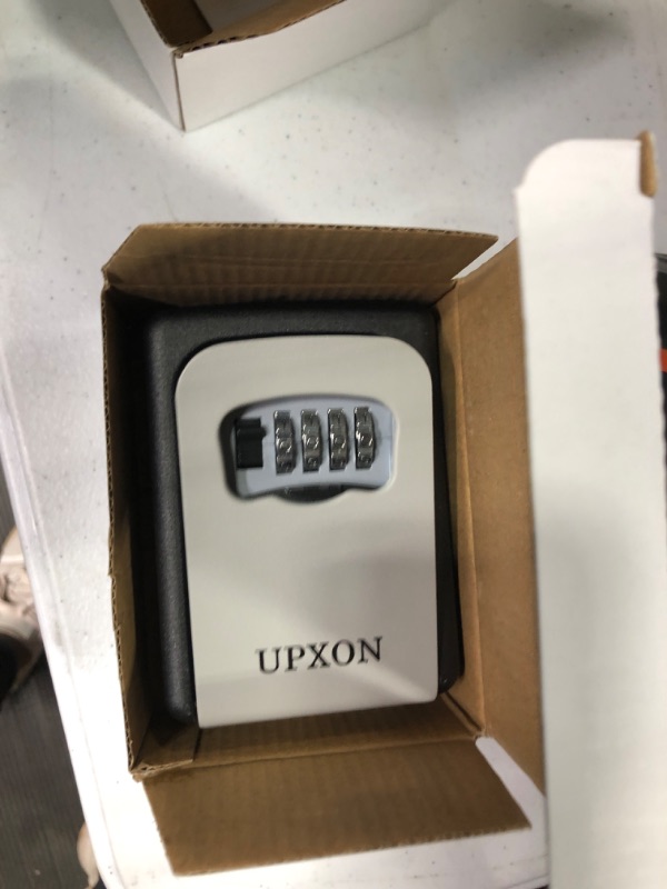 Photo 1 of Key Lock Box, UPXON Large Capacity Key Safe Lock Box with Resettable Code, Portable Combination Lockbox for House Keys, Waterproof Wall Mounted Key Box for Home, Hotels, Office, Realtor Grey 2 Packs