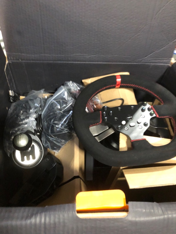 Photo 3 of Force Feedback PC Racing Wheel, 270/900 Degree PXN V10 Driving Gaming Steering Wheel with 3 Pedals and 6+1 Shifter for Windows PC, PS4, Xbox One, Xbox Series X/S