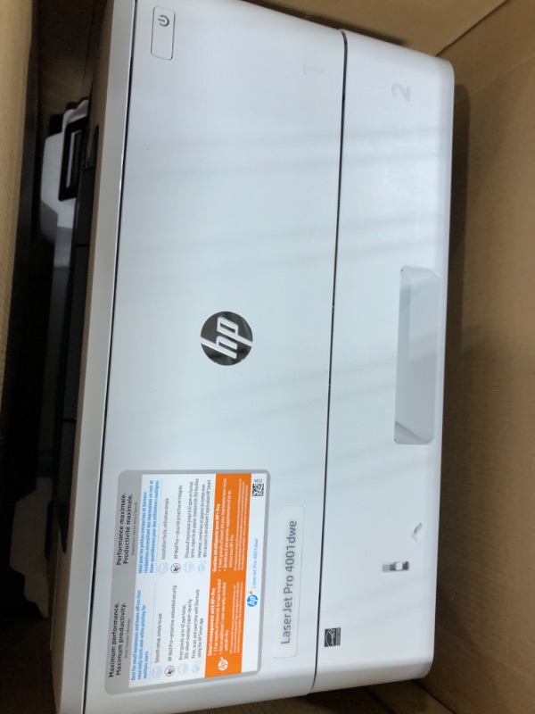 Photo 3 of HP LaserJet Pro 4001dwe,Monochrome Wireless Black & White Printer with HP+ Smart Office Features