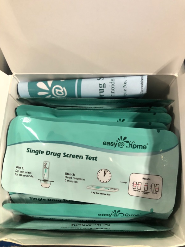 Photo 1 of Easy@Home Marijuana (THC) Single Panel Drug Tests Kit - Individually Wrapped - EDTH-114-20 Pack 20 Count (Pack of 1)