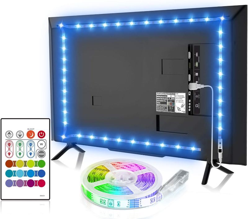 Photo 1 of BASON LIGHTING TV LED Backlight, 14.76ft USB Led Lights Strip for 60-70 TV/Monitor Backlight, LED TV Lights with Remote, 4096 DIY Colors TV Bias Lighting...
