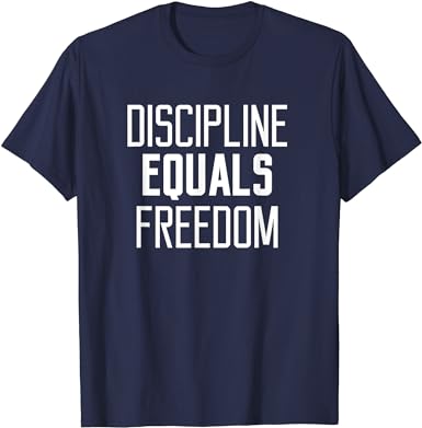 Photo 1 of Discipline Equals Freedom T-Shirt Self Motivational Saying MIDUM 
