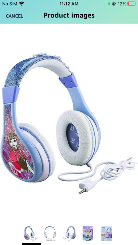Photo 1 of Frozen 2 Kids Headphones, Adjustable Headband, Stereo Sound, 3.5Mm Jack, Wired Headphones for Kids, Tangle-Free, Volume Control, Foldable, Childrens Headphones Over Ear for School Home, Travel