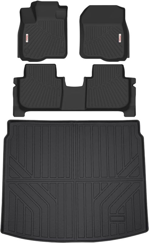 Photo 1 of AOMSAZTO Automotive Floor Mats for Honda Accord 2018-2022, Heavy Duty TPE All Weather Car Floor Mats, Front & Rear Row Full Rubber Floor Liners, Anti Skid Car Mats, Black 2018-2022 TPE floor mats