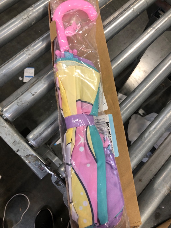 Photo 1 of EAONE Kids Umbrella, Windproof Auto Open Stick Umbrellas for Rain Toddler Girls Boys A-Unicorn