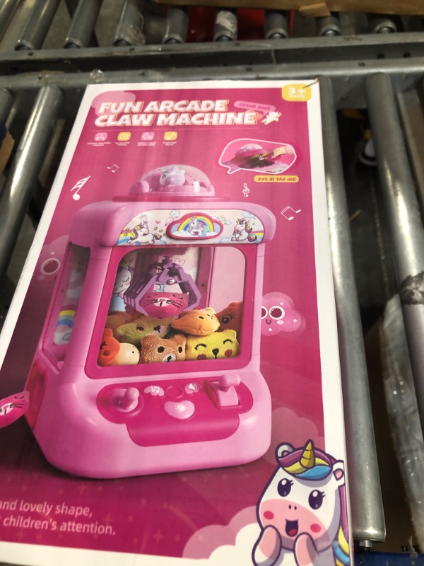 Photo 1 of Claw Machine for Kids, Mini Vending Machine Girls Unicorn Toys, Candy Grabber Prize Dispenser with Sound & 20 Mini Plush Toys, Electronic Arcade Game Indoor Toy for Home Party Birthday Gifts