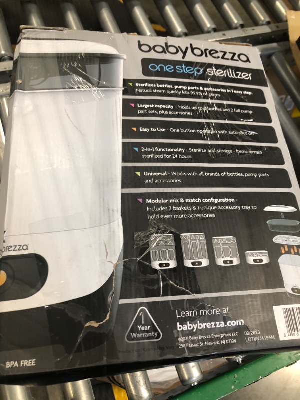 Photo 1 of Baby Brezza 4 in 1 Baby Bottle Sterilizer Machine – Largest Capacity Electric Steam Sterilization – Pacifiers, Breast Pump Parts + Universal Sterilizing for All Bottles: Plastic, Glass, Large, Small