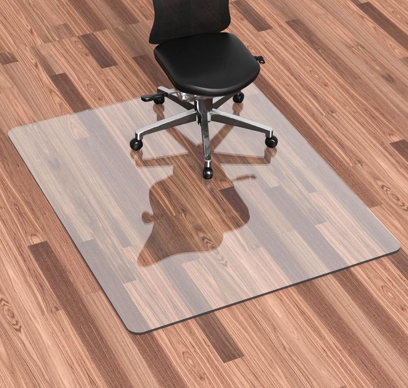 Photo 1 of [Upgraded Version] Crystal Clear 1/5" Thick 47" x 35" Heavy Duty Hard Chair Mat, Can be Used on Carpet or Hard Floor
