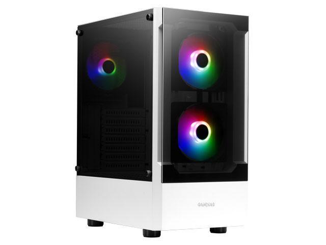 Photo 1 of Gamdias TALOS E3 White Mid Tower Gaming case with 3 Built-in 120mm ARGB Fans, Tempered Glass Panel, Sync with 5V ARGB Motherboard